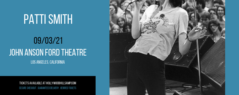 Patti Smith at John Anson Ford Theatre tickets Patti Smith at John Anson Ford Theatre