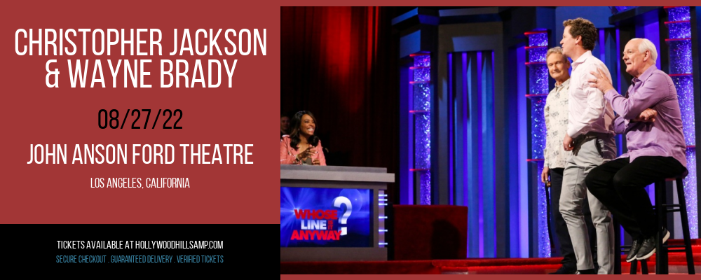 Christopher Jackson & Wayne Brady at John Anson Ford Theatre tickets Christopher Jackson & Wayne Brady at John Anson Ford Theatre